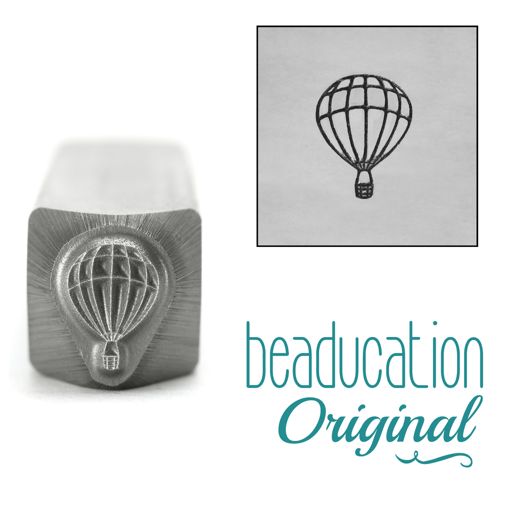 Metal Stamping Tools Hot Air Balloon Metal Design Stamp, 9mm - Beaducation Original